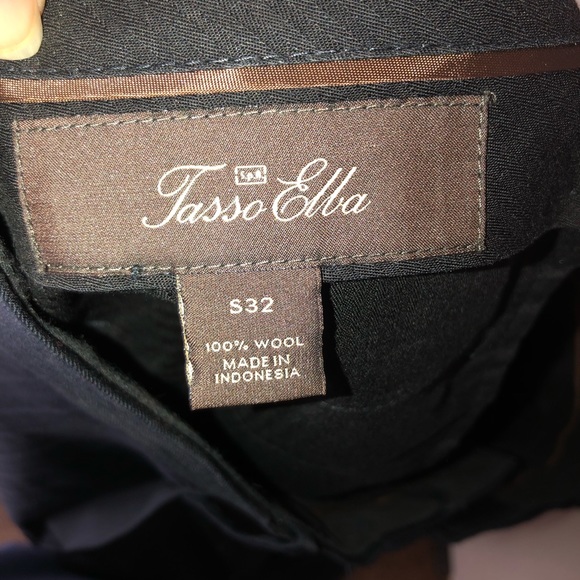 Tasso Elba 100% Wool Men’s Dress Trousers; Pleated Front Dress Pants Slacks 32S - Picture 6 of 6